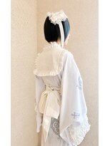 ラメール イオン能代店(La Melu)&nbsp;韓国風タイトボブ×ガーリーリボン