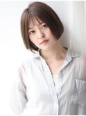 透明感ベージュカラー×大人ボブ［髪質改善/池袋&目白&大塚］