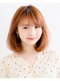 大人かわいい小顔ひし形ふんわりボブ
