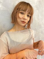 ラボヌールヘアー 宇都宮店(La Bonheur hair) こっくりピンクベージュが可愛い外はねボブ/ラフニュアンス