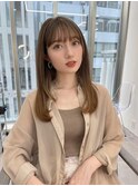 透けベージュ_くびれレイヤーベージュアッシュグレージュ