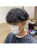前下がりマッシュ×ツイストスパイラル/メンズパーマ