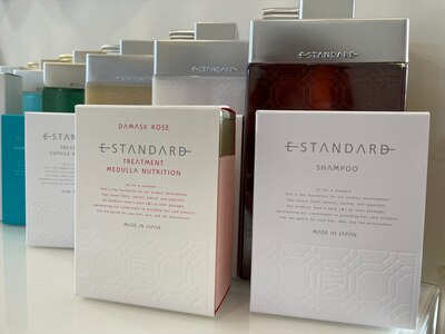 E-STANDARD取り扱い。その他各種シャンプー・スタイリング剤有♪