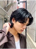 艶センターパートニュアンスパーマカルマパーマダークアッシュ