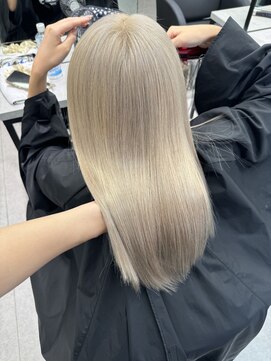 ペレ 渋谷(PELE) デザインカラー/レイヤーカット/ウェットヘア/オリーブベージュ