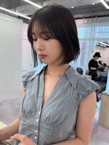 ベイルーム(BAYROOM by HONEY omotesando)&nbsp;こなれミディボブ　大人可愛い前髪　イメチェン　グレージュ