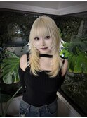 ハイトーンレイヤー／シャギーカット／シャギーウルフ