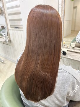 ルヴェール 北方店(LeVert) オレンジベージュカラー/髪質改善oggiottoトリートメント