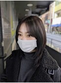 韓国アイドル風 ハイレイヤー ミディアムレイヤー　くびれヘア