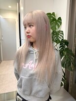 ダメージレスなブリーチカラーで作るミルクティーカラー