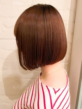 ラレイ ハラジュク(Lalei harajuku) 原宿縮毛矯正切りっぱなしボブ大人ボブタッセルボブ30代40代50代