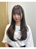 大人可愛い×透明感カラー小顔レイヤーロング【20～40代】