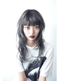 #大人ガーリー#ダークアッシュ#ミディアムレイヤーカット