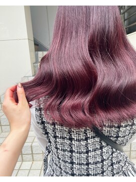 フラム 渋谷(flamme) ブリーチなし◇ボルドーピンク◇