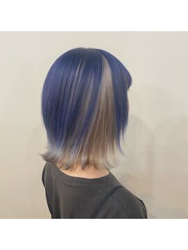 ロルド レーブ(Rold reve) ネイビーブルー×ホワイトブロンド