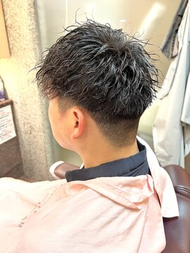 銀座マツナガ 浅草店 スパイラルパーマ/ツイストスパイラルツーブロック/メンズパーマ