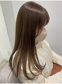 《10代20代30代》ハニーベージュ*ブリーチなし*流れる顔周り