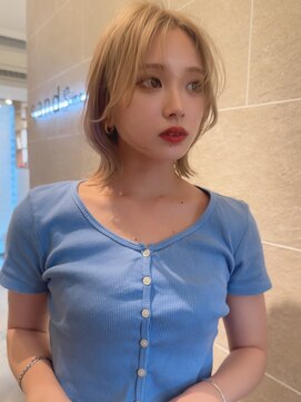 サンドシーン(sand scene) 20代30代40代丸みショートボブマッシュ前下がりレイヤー