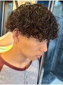 プードルパーマスパイラルパーマ波巻きスパイラルパーマメンズ