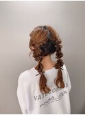 ツインテール編みおろし
