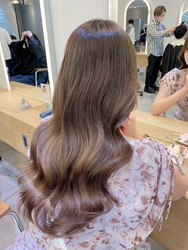 ジーナ 船橋(Zina) 髪質改善＊ロングレイヤーグレーベージュ＊美髪【Zina船橋】