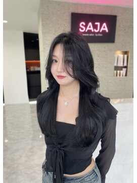 サジャ バイ エレン(SAJA by Ellen) ブルーブラック【透明感カラー/ザクザクレイヤー/韓国ヘア】