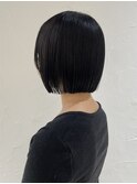 黒髪/ボブルフ/ネビージュ/小顔/ワンレン/茅ヶ崎/髪質改善/前髪