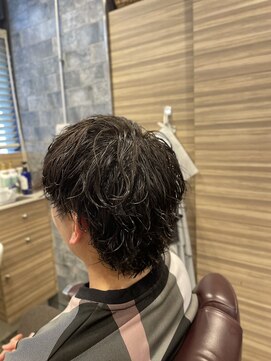 銀座マツナガ 神田店 マッシュウルフメンズ波巻き