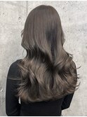 ロングレイヤーカットラベンダーグレーアッシュグレージュ美髪