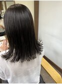 アッシュ系カラー　暗め　大人女子　トリートメント
