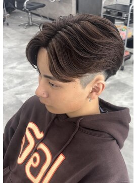 オム ブランシェ(HOMME BLANCHE’) 【Natsuki】毛流れパーマ×ブラウンカラー