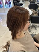 簡単スタイリング◎艶髪×ミディアムレイヤー
