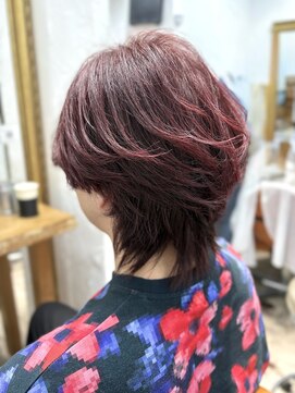 ミッシェル アフロート(michelle afloat) ◆センターパートのレッドウルフ◆