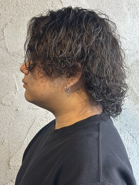 ニアウ 高崎店(Niau) センターパートウルフメンズパーマサーフカールメンズパーマ高崎