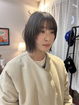 ルックアット(Look at) 【Look at】レイヤーボブ似合わせカット着物ヘアダークアッシュ