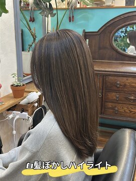 ラッフィスリール(Raffee Sourire) ナチュラルハイライト白髪ぼかしハイライト