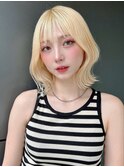 韓国アイドル風ハッシュカット くびれボブ 韓国ボブ s312