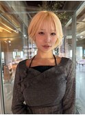 #金髪ショート#ショートヘア#ハイトーンショート#20代#30代
