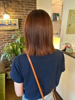アズグロウヘアー(AS GROW HAIR) オレンジブラウンミディハイライトカラー