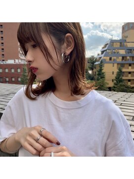 ユーフォリア 新宿通り(Euphoria) 【Euphoria】耳掛けが似合う大人可愛いくびれセミディ☆