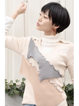 ソアヘアー(Soar hair) 【Soar】黒髪×マッシュショート×オン眉シースルーバング