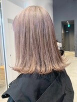 アルバム 銀座(ALBUM GINZA) ホワイトベージュ_外ハネボブアッシュブラウン_ba277081