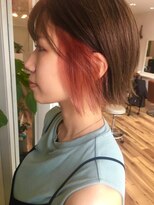 リコ 池袋東口店(Liko)&nbsp;【Liko　池袋】インナーカラーレッド×ベージュ【池袋】371