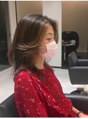 ロング×フェイスフレーミング
