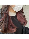 【彦根】インナーカラー ピンクブラウン×ピンク