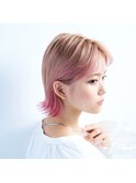 ハイトーン切りっぱなしボブ