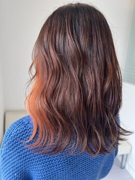 ケーアンドケー(K&K) オレンジブラウン×オレンジインナーカラー