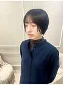 レイヤーショート/大人ショート/黒髪ショート/マッシュショート