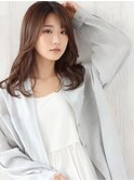 くびレイヤーエモージュ小顔カットシースルーバング大人ガーリー
