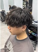 ツイストスパイラルパーマ束感ショートニュアンスパーマ